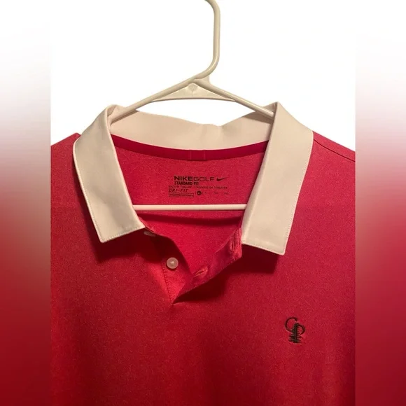 Nike Men's Dri Fit golf polo. Size‎ XL. Light Red/Salmon colored. Good condition - Picture 2 of 7